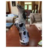 Porcelain Dog-Shaped Decanter with Lid
