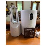 White Bladeless Fan and Mooka Air Purifier