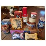 Dog-Themed Tin Containers