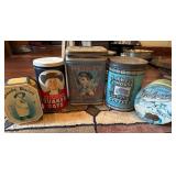 Five Vintage Advertising Tins
