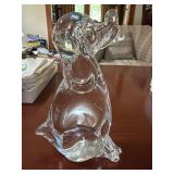 Clear Glass Art Sculpture Signed by Artist