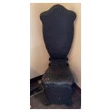 Hand-Carved Black Wooden Chair