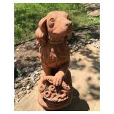 Concrete Lawn Statue of a Dog
