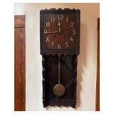 Wooden Pendulum Wall Clock, 35 Inches