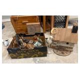 Decorative Items and Rustic Birdhouse
