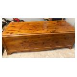 Wooden Chest with Hinged Lid