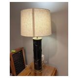 Black Cylindrical Table Lamp
