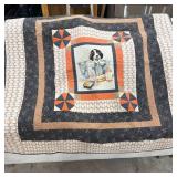 Handmade Quilt with Dog Motif