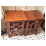Wooden Stools with Geometric Frame Design