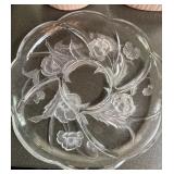 Clear Glass Divided Serving Platter
