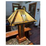 Stained Glass Table Lamp with 26-Inch Height