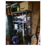 Plastic Shelving Unit and Contents