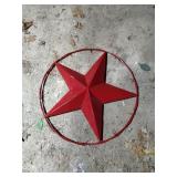 Red Metal Star Wall Art