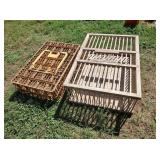 Wooden and Plastic Chicken Transport Crates