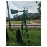 Metal 8' Windmill Yard Art