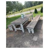 Large Wooden Picnic Table - Read Details
