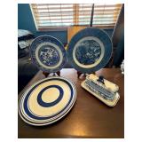 Blue and White Ceramic Tableware