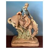 Vintage Chalkware Bucking Horse Statue, 1940s-1950
