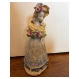 Cordey Porcelain Figurine of Woman with Flowers