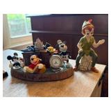 Disney Figurines: Mickey Desk Scene & Peter Pan by