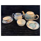 Sadler Teapot and Japanese Tea Set with Floral