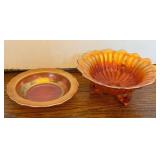 Iridescent Carnival Glass Bowl Set