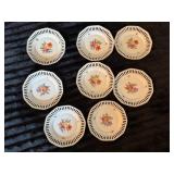 8 Reutter Porcelain Floral Plates, Schumann Mark
