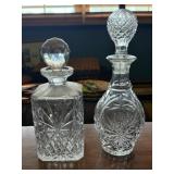 Cut Glass Decanters with Stoppers
