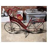 Red Holiday-Themed Metal Decorative Bicycle