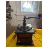 Cast Iron and Wood Coffee Grinder