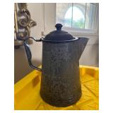 Metal Coffee Pot With Hinged Lid