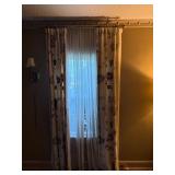 4 Floral Embroidered Curtains