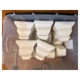 13 White Wall Shelves and metal numbers