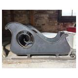 Iron Decorative Sleigh with Openwork Design