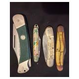 Four Assorted Folding Pocket Knives