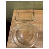Two Pyrex Glass Baking Dishes