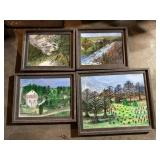 Four Framed Landscape Paintings by Zelle MS