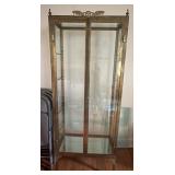 Antique French Art Nouveau Brass Display Cabinet