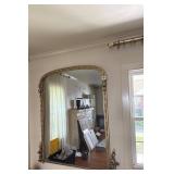 Ornate Gilded Wall Mirror with Embellishments