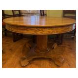 Round Oak Pedestal Dining Table