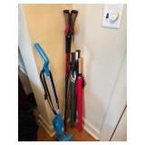 Bissell Stick Vacuum, Trekking Poles, and Umbrella
