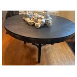 Round Black Pedestal Dining Table