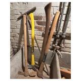 Hand Tools Including Axes and Pickaxe
