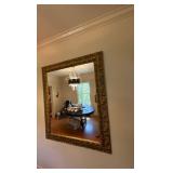 Gilded Wood-Framed Wall Mirror
