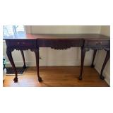 Mahogany Sideboard Table with Claw Feet