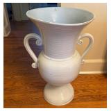 White Ceramic Vase with Handles
