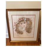 Framed Watercolor Portrait