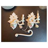 Vintage Electrified Porcelain Wall Sconces