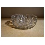 Beautiful Etcher Crystal Centerpiece Bowl
