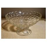 Large Clear Footed Glass Bowl